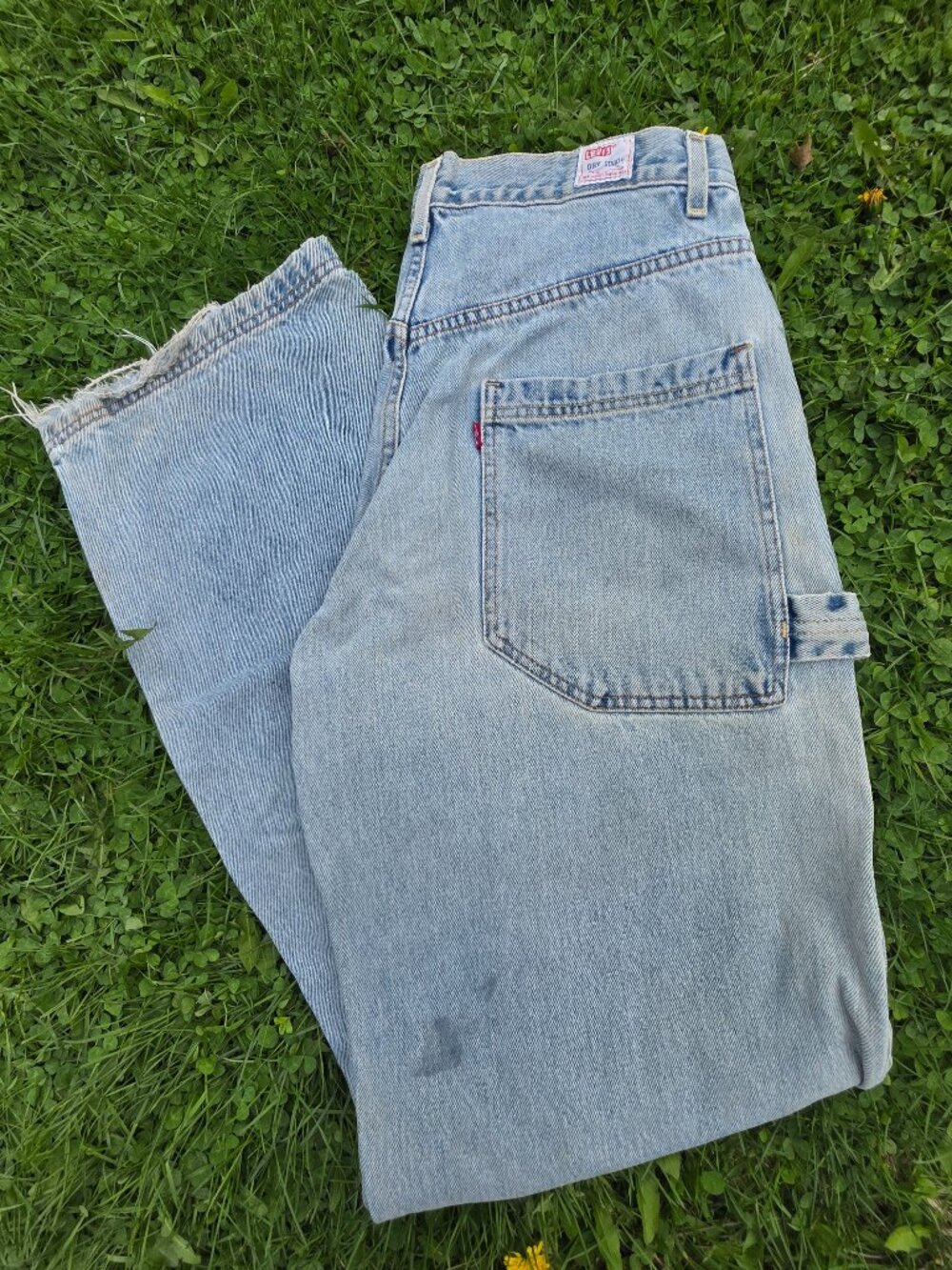 Vintage Grunge Western Levis Dry Goods High Rise Distressed 568 Carpenter Jeans